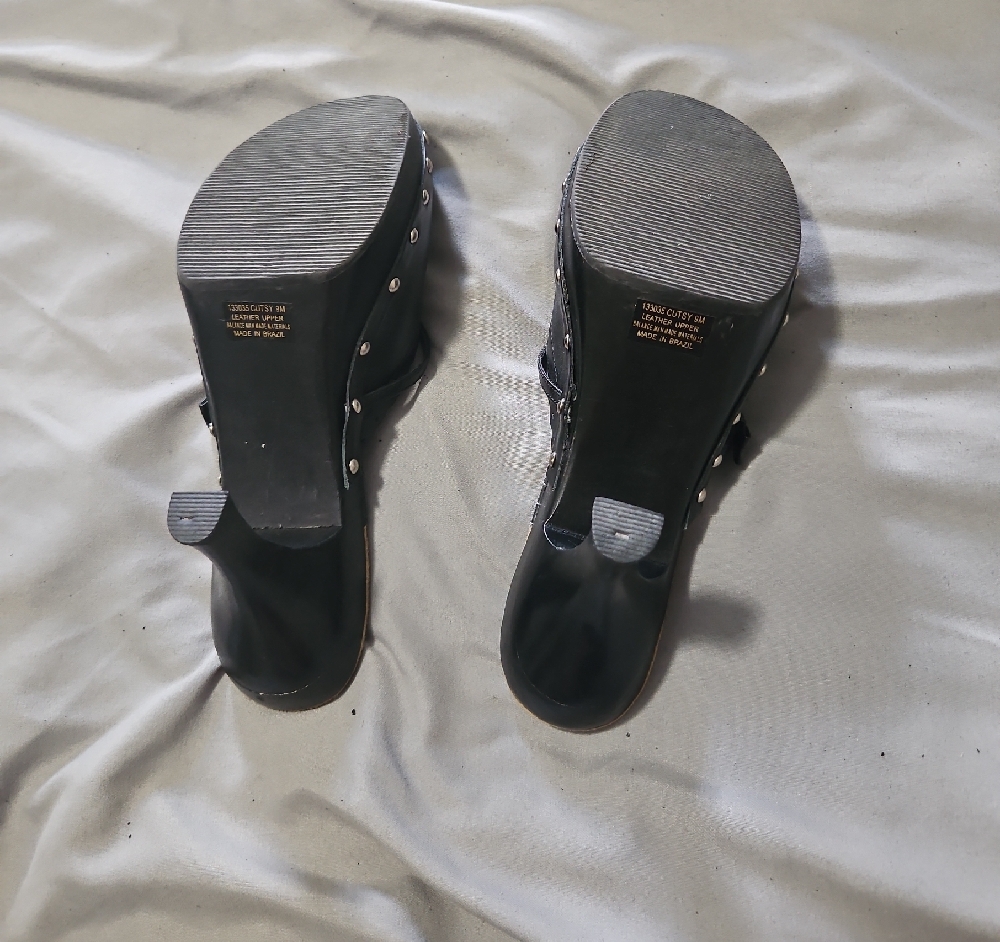 Pesaro Black Studded Heeled Mules - Picture 2 of 2